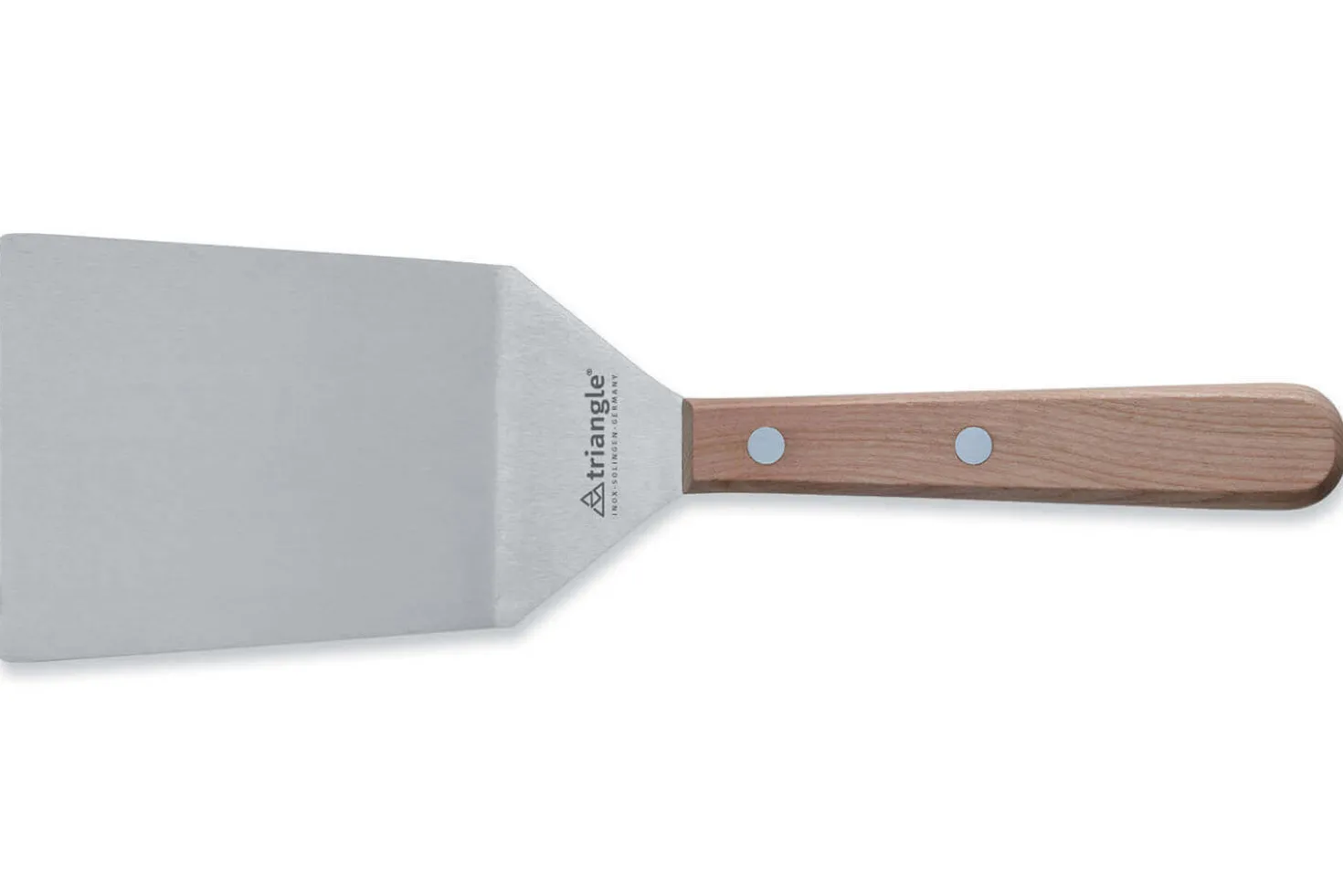 Spatule coudée large Triangle manche en bois de cerisier