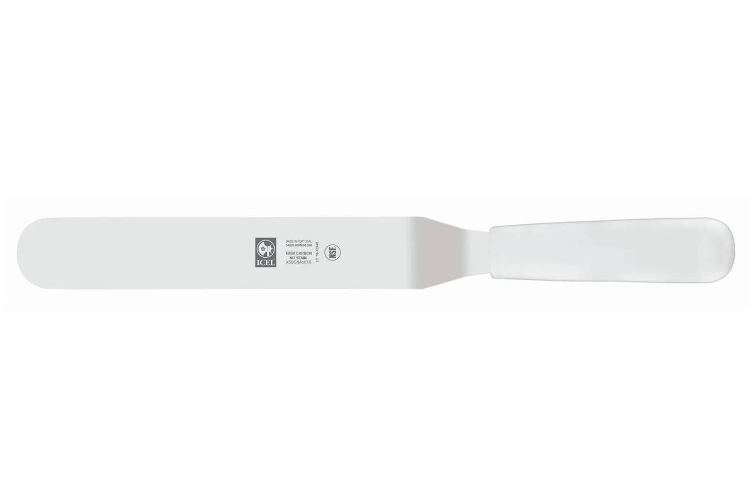 Spatule coudée professionnelle Icel manche PP blanc