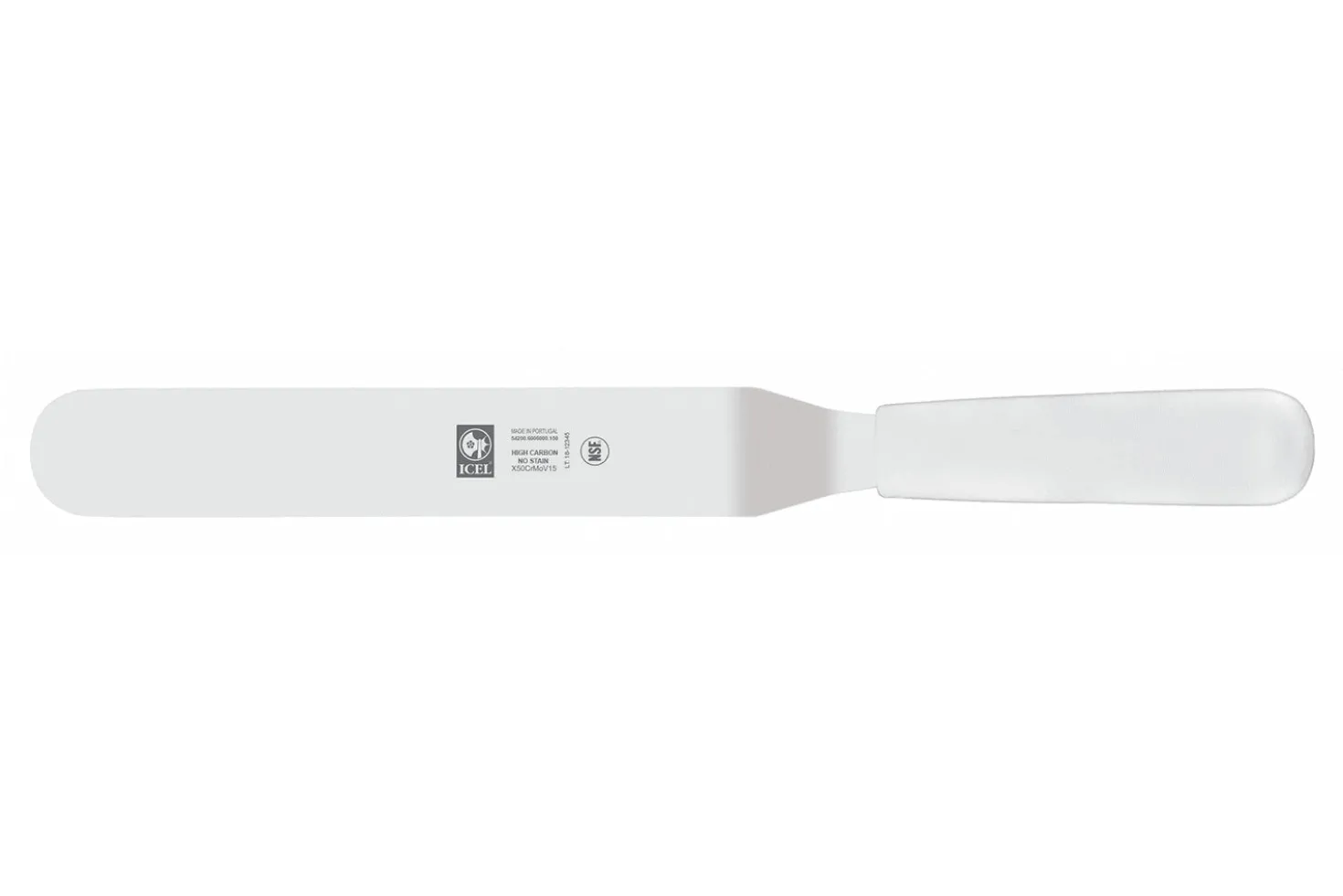 Spatule coudée professionnelle Icel manche PP blanc