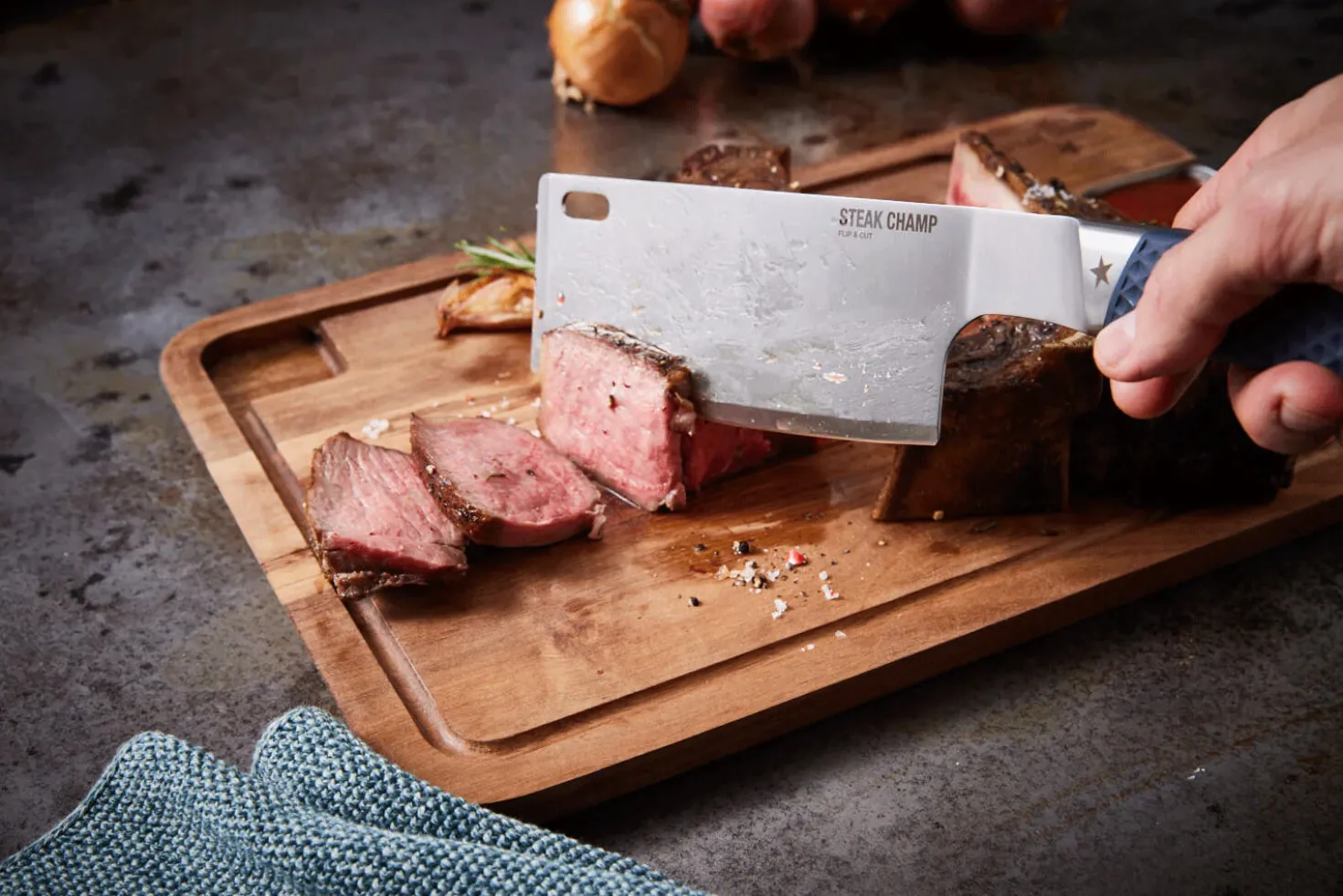 Spatule couteau Steak Champ 15cm manche en polymère recyclé