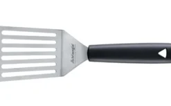 Spatule professionnelle Triangle coudée ajourée flexible en acier inoxydable 28,5cm x 9cm