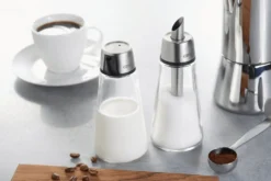 Sucrier doseur Gefu Brunch en verre et acier inoxydable