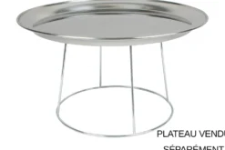 Support pour plateau de fruits de mer universel 19 ou 24cm en acier chromé