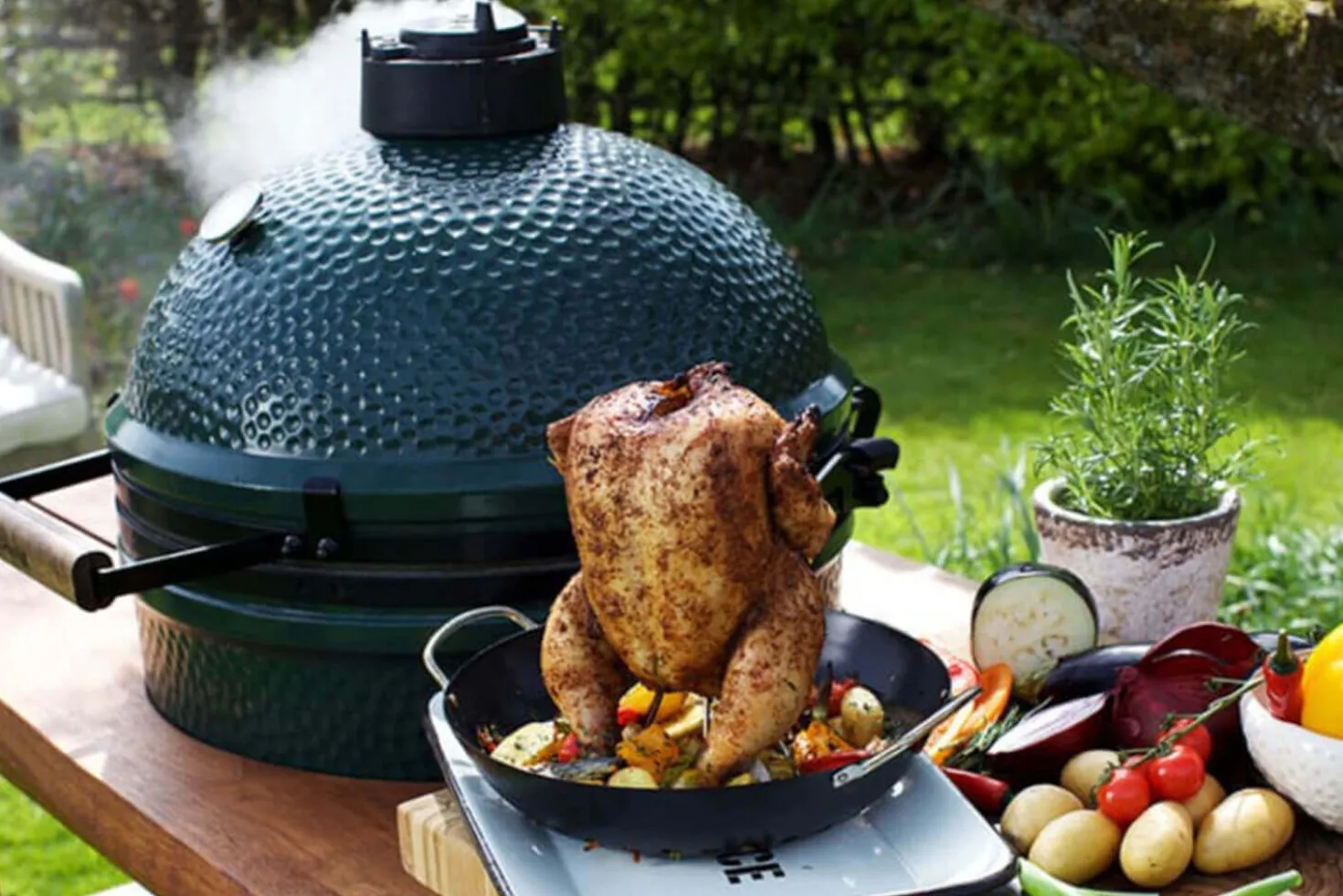 Support à rôtir vertical Big Green Egg pour poulet