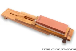 Support évier pour pierre à aiguiser Wusaki en acacia