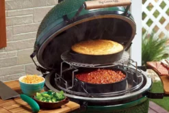 Tablettes latérales en bois d'acacia pour barbecue Big Green Egg Large