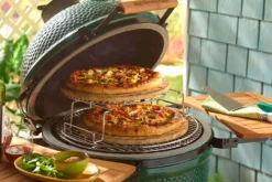 Tablettes latérales en bois d'acacia pour barbecue Big Green Egg Small