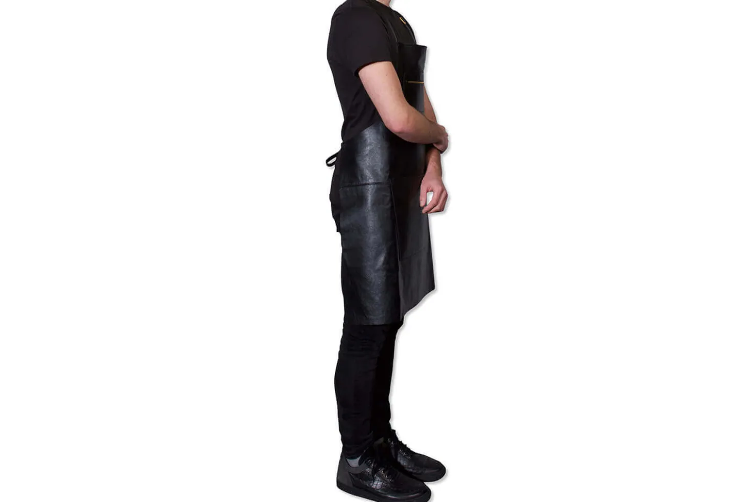 Tablier de cuisine DutchDeluxes en cuir avec poche à zip