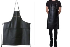 Tablier de cuisine DutchDeluxes en cuir avec poche à zip