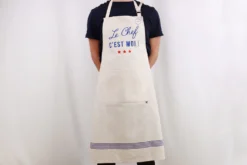 Tablier de cuisine Tissage de l'Ouest Joel fabriqué en France - Le Chef c'est moi