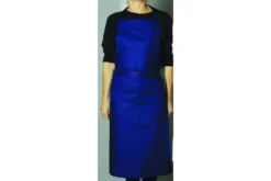 Tablier valet bleu Matfer avec bavette et poche