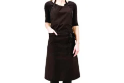 Tablier valet noir Matfer avec bavette et poche