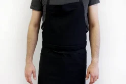 Tablier valet professionnel 100% coton noir 100 x 100cm