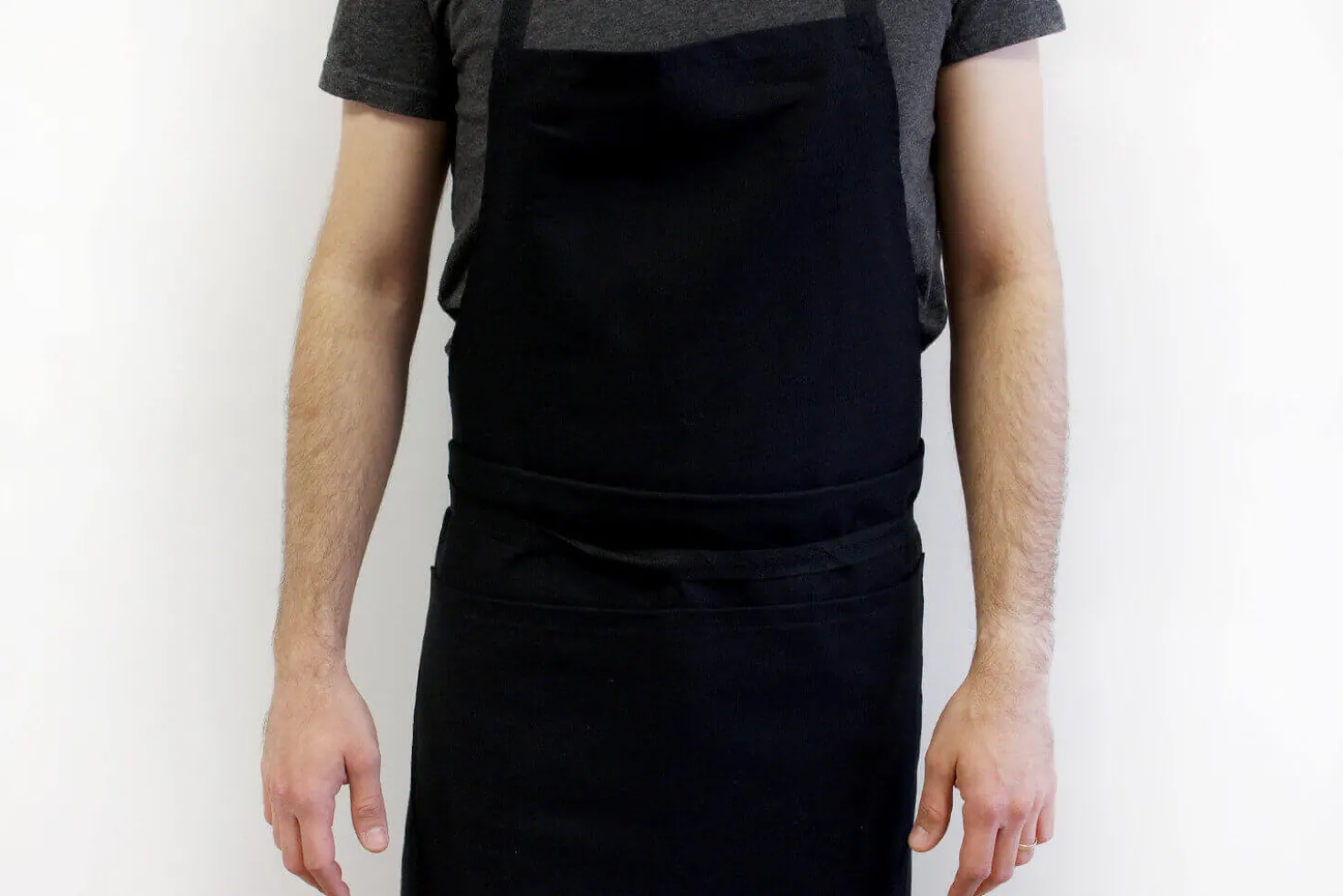 Tablier valet professionnel 100% coton noir 100 x 100cm