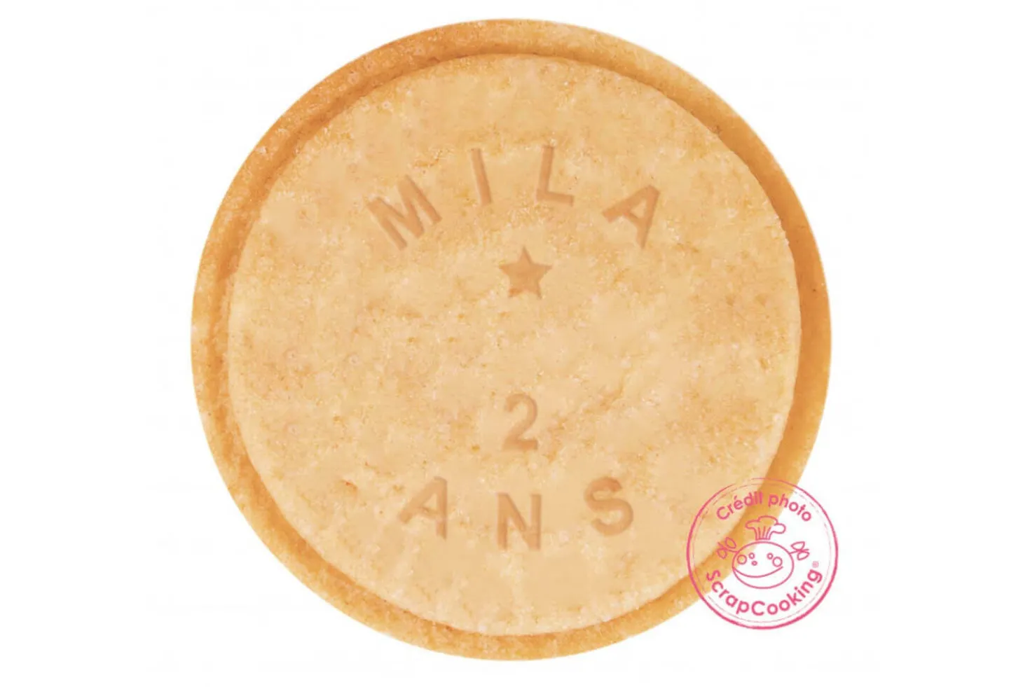 Tampon messages biscuit Scrapcooking personnalisable