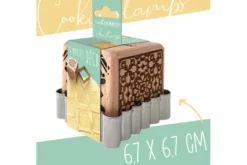 Tampon pour biscuits Scrapcooking en bois avec découpoir inox