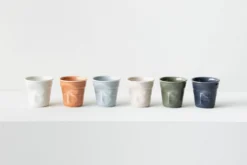 Tasse Revol Espresso Froissé 8cl en porcelaine Graphite