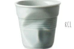 Tasse Revol Espresso Froissé 8cl en porcelaine Bleu Mistral