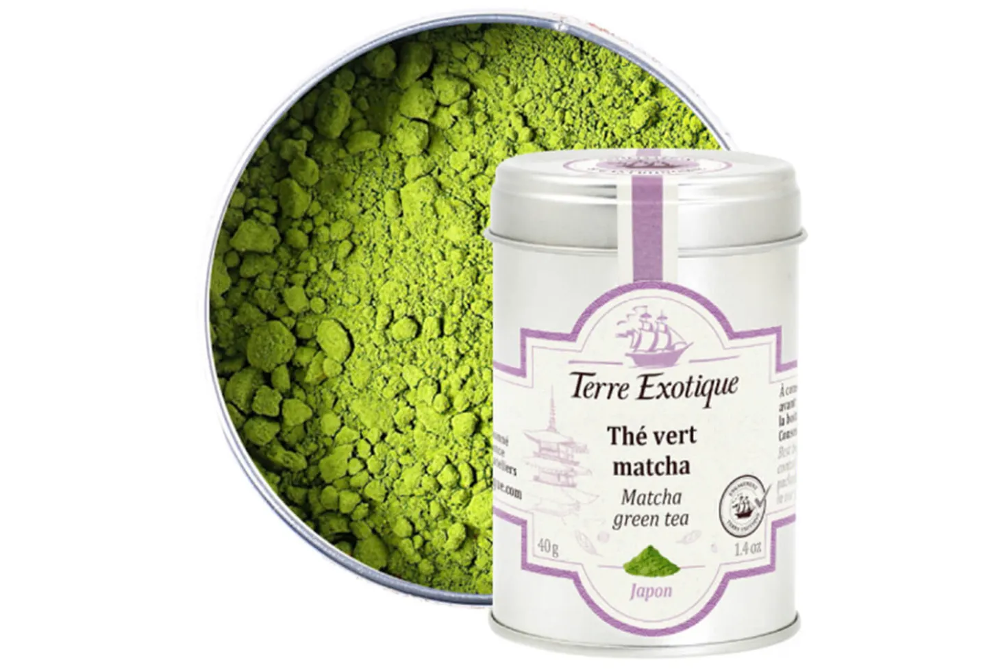 Thé vert matcha Terre Exotique 40g