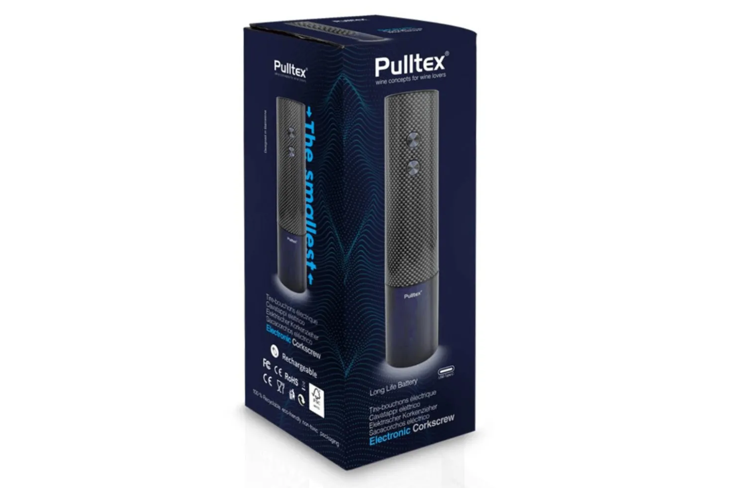 Tire-bouchon électrique Pulltex Compact Evolution Monza rechargeable motif damier