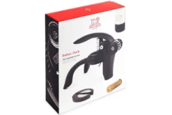 Tire bouchon à levier Peugeot Baltaz Dark en ABS et zamac de couleur noire avec coupe capsule 14cm