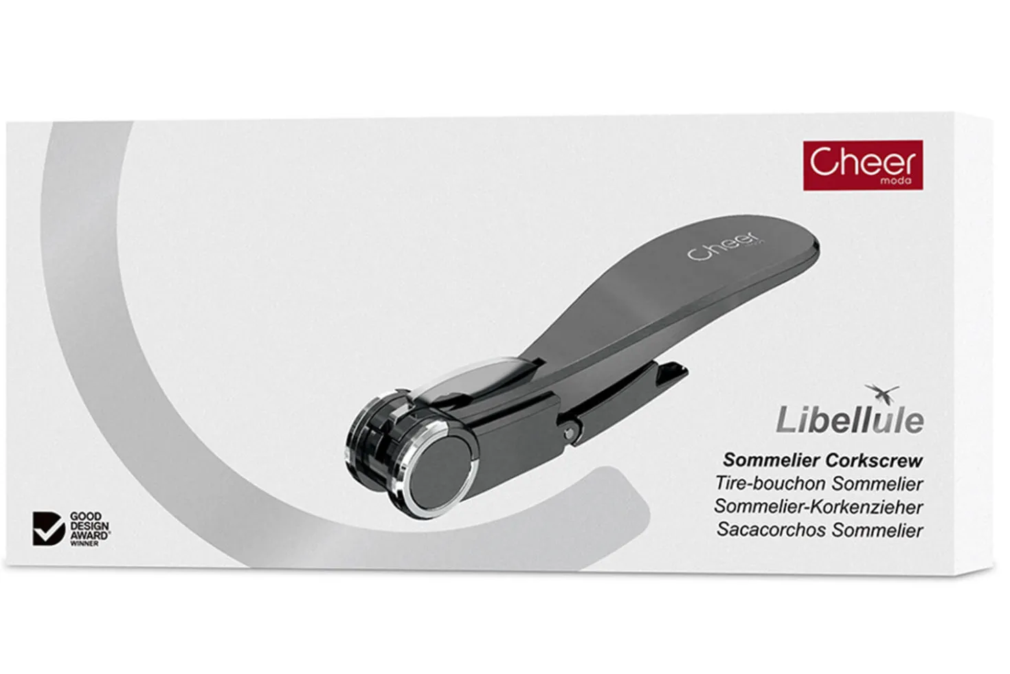 Tire-bouchon sommelier Libellule Cheer Moda - Acier