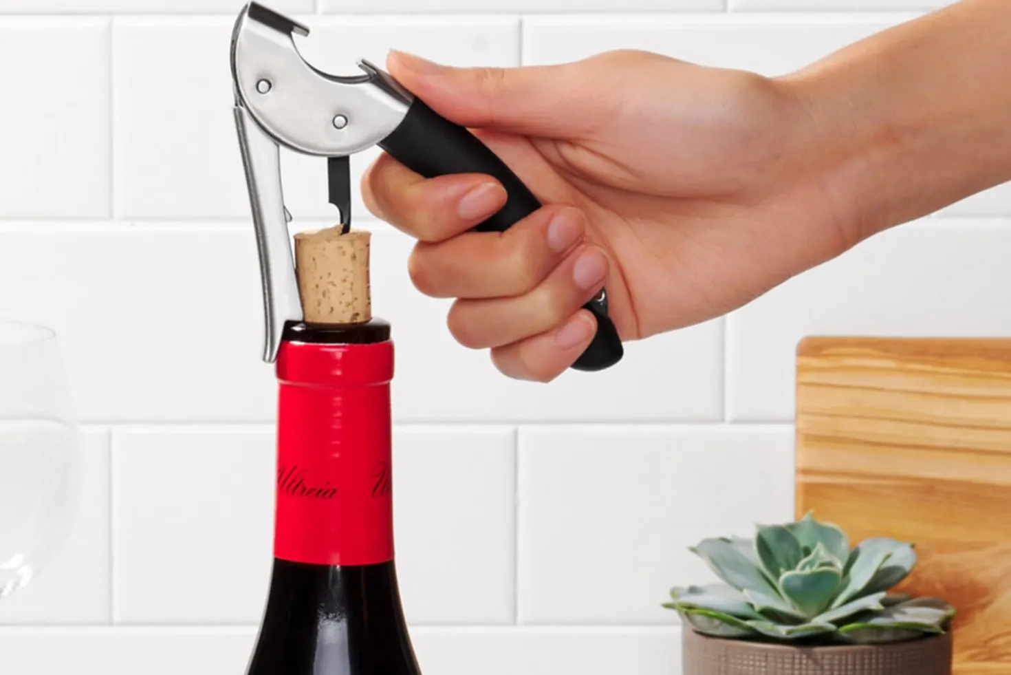 Tire bouchon sommelier Oxo en acier inoxydable