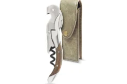 Tire bouchon sommelier Pulltex Pulltap's Toledo bois + étui cuir offert