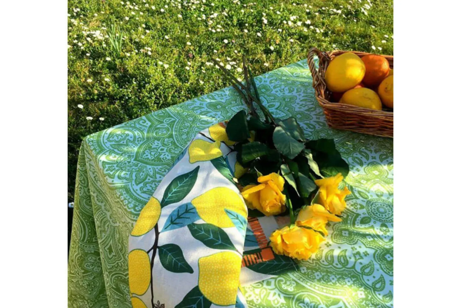 Torchon de cuisine Beauvillé Citrons fabriqué en France 50x80cm