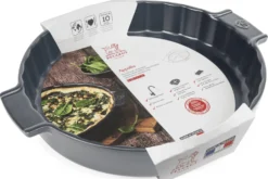 Tourtière Peugeot Appolia en céramique ardoise diamètre 28cm
