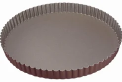 Tourtière ronde cannelée Gobel anti-adhérent fond fixe - Diamètre 30cm