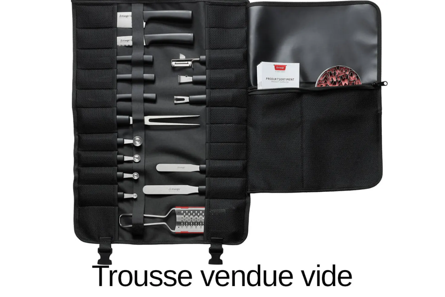Trousse de cuisinier vide Triangle noire 65 x 48cm