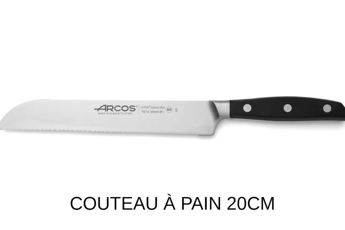 Trousse 8 places Arcos & Euro-Toques Manhattan - 4 couteaux forgés + 1 éplucheur