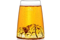 Verre à spiritueux long Alaskan Maker Topographic Mont Blanc en verre cristallin
