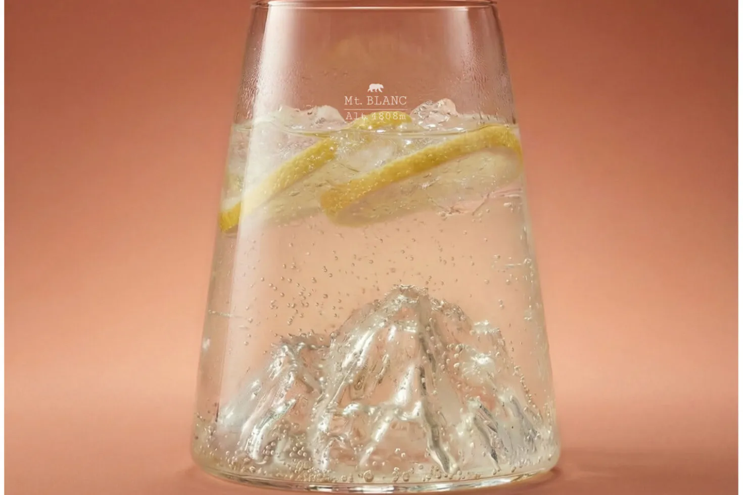 Verre à spiritueux long Alaskan Maker Topographic Mont Blanc en verre cristallin