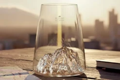 Verre à spiritueux long Alaskan Maker Topographic Mont Blanc en verre cristallin