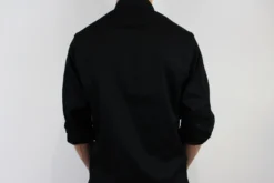 Veste de cuisine unisexe Egochef Safety noire polyester et coton à manches longues