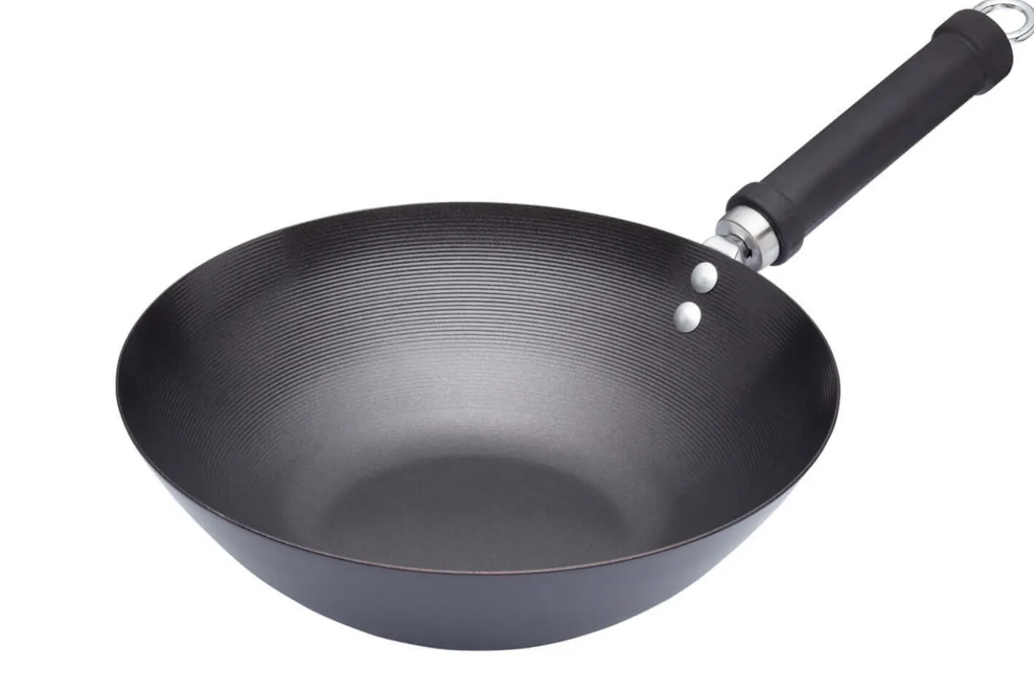 Wok antiadhésif Kitchen Craft acier carbone 26,5cm